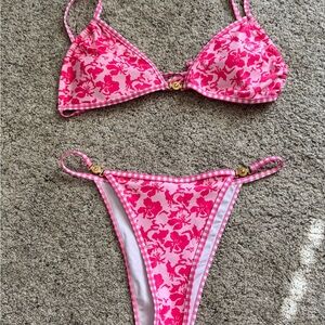 Pink Floral Bikini Set
